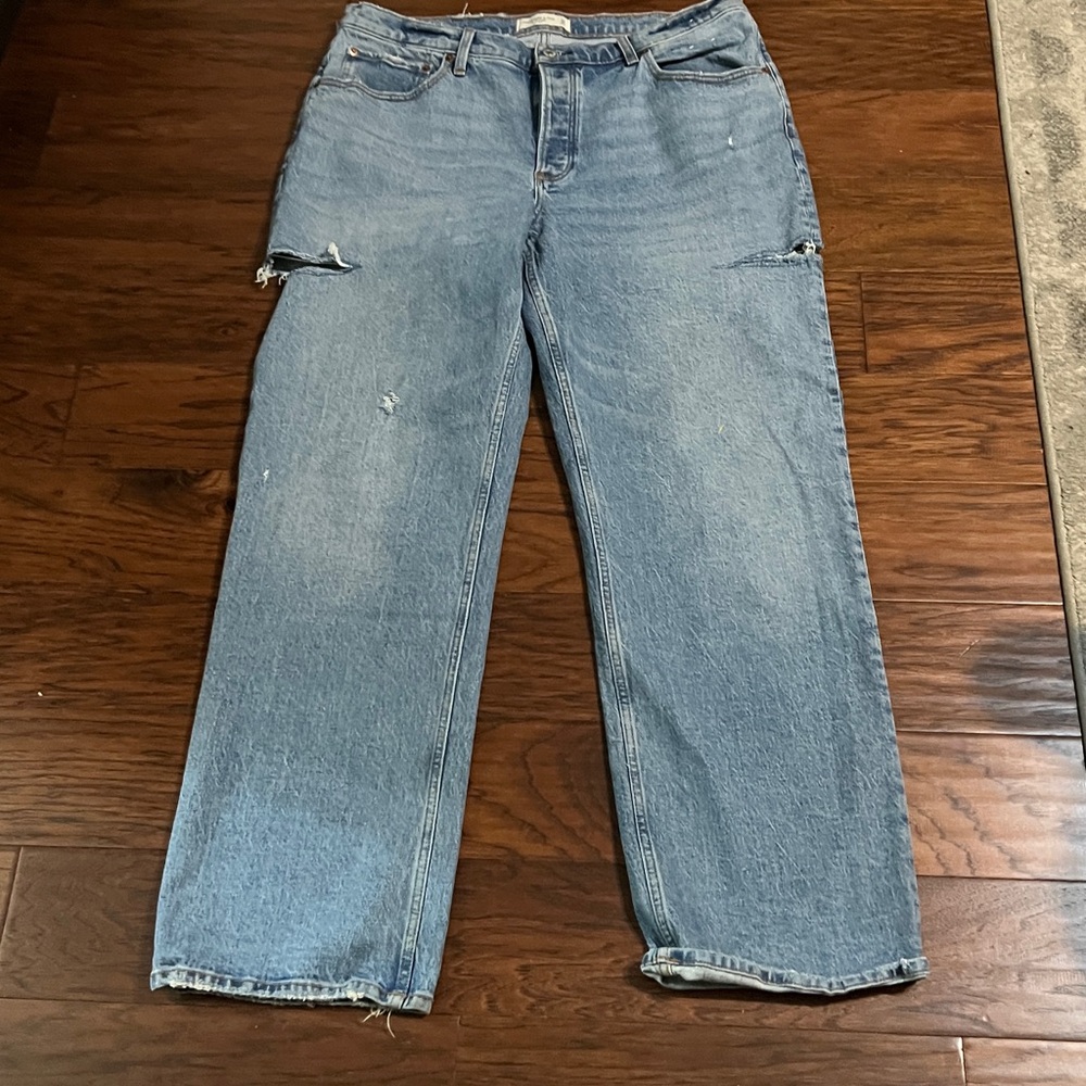 Abercrombie & Fitch Light Blue Baggy Jeans